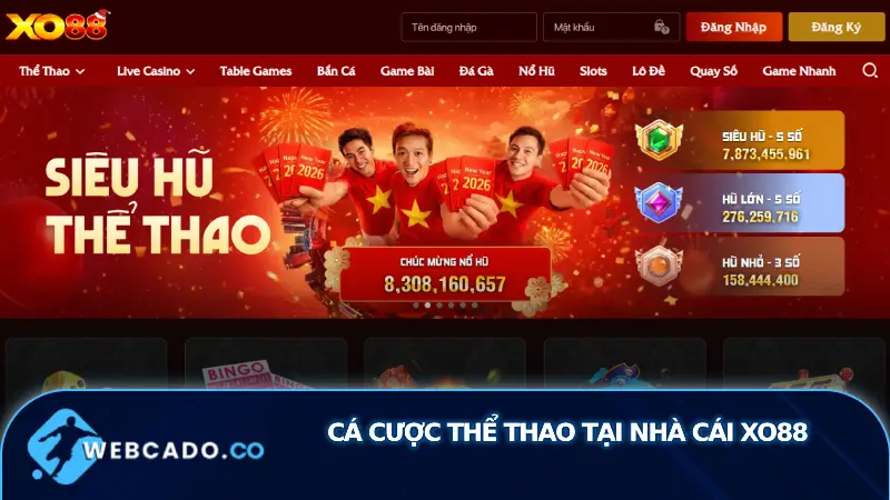 Cá cược thể thao tại nhà cái XO88
