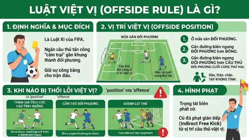 Luật việt vị (Offside) là gì? Cách hiểu đơn giản nhất